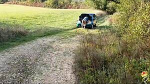 real public sex with maria kalos when the car broke down in the street