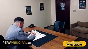 Perv Principal Pounds Anya Olsen's Tight Pussy and Ass for Stepson's Sake