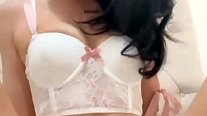 American teen student solo play on webcam