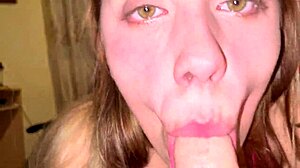 Hot teen gags on deepthroat facefuck from male dom!