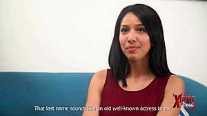 young venezuelan with big tits does porn casting at her voyeur boyfriend's insistence.