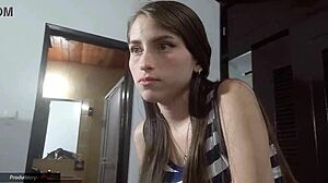 Alone in the cabin, my stepsister and I got excited and started touching