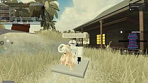 Blonde Woman In New Zealand Bent Over