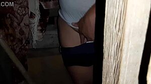 Hairy Pussy Stranger Caught Masturbating In Abandoned House - Lesbian Watching And Orgasm!