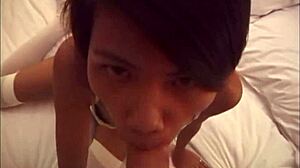 Asian Nympho Sucks And Fucks Big Dick With Friend