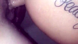 peachy gets fucked with a big cock in the shower