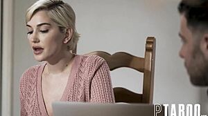 Skye Blue warms fiance's cold feet with blowjob