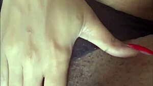 Ebony Beauty's Homemade Masturbation Session with Natural Tits