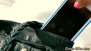 Lesbian Babe Intensely Munches Carpet in HD Tribbing Scene