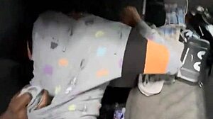 Petite ebony girl bent over for monster cock doggystyle, hair pulling rough!