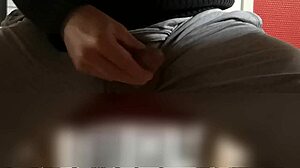 Girl Masturbates Under Desk While Spying On Cock Creampie!