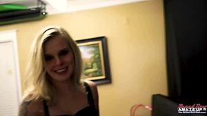 petite blonde mya explores toys in amateur session