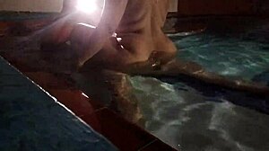 I boldly hit my buddy's old lady in the pool, fucking her hard