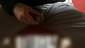 Girl Masturbates Under Desk While Spying On Cock Creampie!