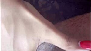 Ebony Beauty's Homemade Masturbation Session with Natural Tits