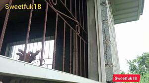 Oh man, my neighbor's pussy was so hungry in the garden!