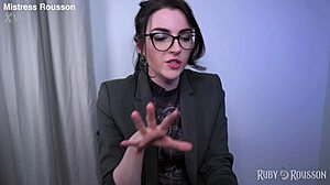 topless session with edging therapy leading to cum swallowing domination