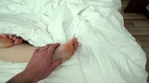 Pretty Brunette Girlfriend Enjoys Couple's Intimate Moments