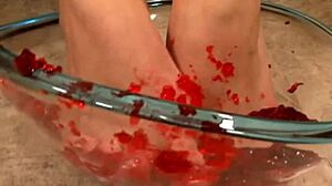 Mackenzee Pierce plays with her feet and sucks big cock