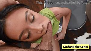 busty brunette teen 18+ sucks fat dick