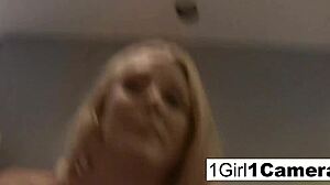 Sexy Natalie Norton engages in solo masturbation, showing her pussy and tits in close-up