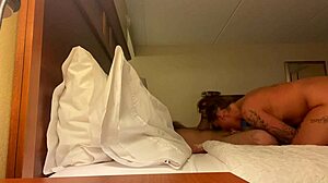 Wife Deep Throats Big Cock in Hotel Room