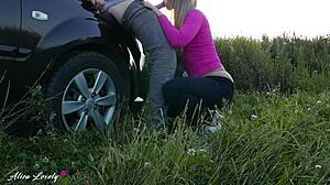 Horny Taxi Driver Fucks Blonde Babe Hard!