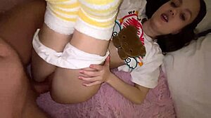 Oh no, my stepfather surprised me with his massive cock right when I woke up! What a wild college teacher fantasy.