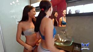 Hey, check out Cameron Canela's big natural tits in sensual lingerie cougar sex... she's got me hooked! 😍