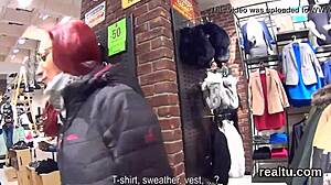 Gorgeous czech girl gets clothes ripped and anal pounded in mall pov