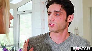 Blowpass - hot milf cheats on husband by SUCKING stepson’s cock