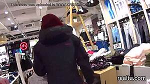 Gorgeous czech girl gets clothes ripped and anal pounded in mall pov