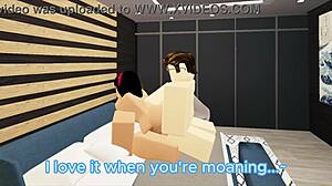 couple fucking in roblox with blowjob and cumshot