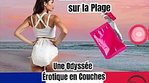 French diaper lover experiences sensual hypnosis trance on the beach.