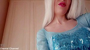 elsa in hot cosplay shows off her huge tits and ass 😍