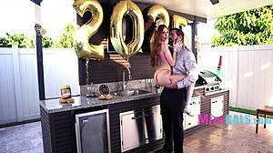 Teenie showed off athletic skills with adorable petite body leading to big cock fucking thrill.