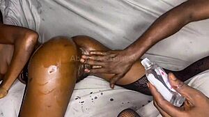 big black dick fucked me on the couch, intense orgasm with small tits