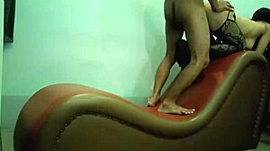 Myanmar sexy cheating wife enjoys good sex on sex sofa with blowjob and doggystyle