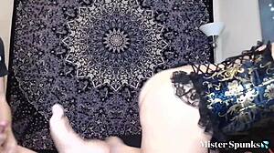 Hey, check out this Halloween slut getting her cum treat with face sitting and rough fucking! 😈