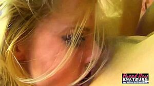 Ginger Meredith and hot blonde Mya passionately lick each other's twats