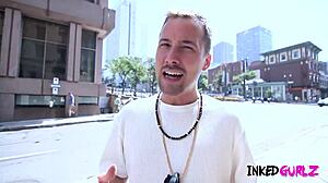 this tattooed babe in lingerie getting fucked hard by jessy jones 😍