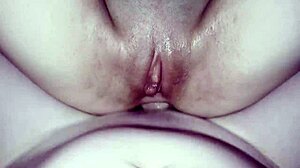 Teen Cums From Pussy During Anal Sex Close-Up Pov