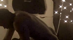 Watch this gorgeous babe take deep hard doggy with a big black cock