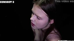 does the cum taste good ava as she swallows at gloryhole