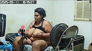 security camera catches mother-in-law cheating and showing big pussy