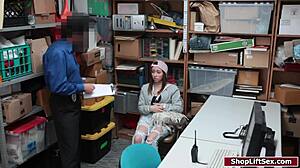 Teen Shoplifter Fucked In Officers Desk With Masturbation Hardcore Deepthroat