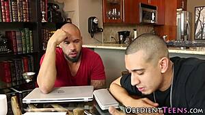 Teen Girl Dominated By Two Men