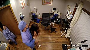 Redhead Donna Leigh Vibrates Gaping Pussy Backstage