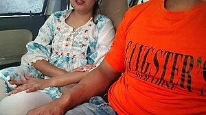 Cute Desi Indian Saara Bhabhi in Car