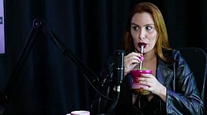 maisa pravo explores bdsm submission in sheer red lingerie